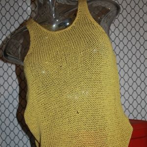 Beautiful Unique Yellow Hole-y Tank(heavy)